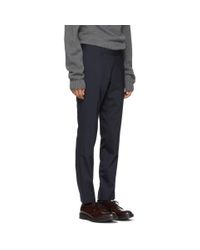 Tiger Of Sweden Wool Navy Herris Trousers in Blue for Men - Lyst