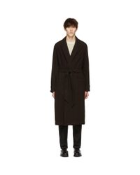 mens wool robe coat