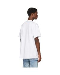 Balenciaga Cotton White Oversized Small Logo T-shirt for Men | Lyst