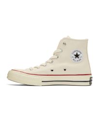 Baskets blanc casse Chuck 70 High Toile Converse en coloris Blanc ... Baskets blanc casse Chuck 70 High Toile Converse en coloris Blanc ...