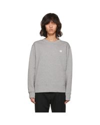 Acne Gray Grey Fairview Face Sweatshirt