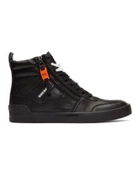DIESEL Black S-dvelows High-top Sneakers for men