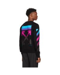 off white diagonal gradient sweatshirt