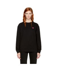 Pull molletonne noir Swallow Badge McQ Alexander McQueen en coloris Black