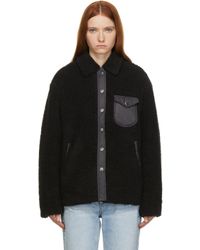 Rag & Bone Black Elliot Sherpa Shirt Jacket