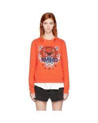 Pull molletonne orange Tiger edition limitee KENZO