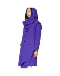 Manteau en laine a col a revers crante mauve Marc Jacobs en coloris Purple