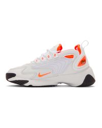 Nike Leather Off White And Orange Zoom 2k Sneakers Lyst