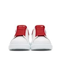 Alexander McQueen White And Red Python Oversized Sneakers for Men - Lyst