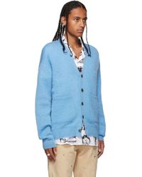 Brownstone ウール Ssense 限定 ブルー ニット カーディガン カラー ブルー メンズ Lyst