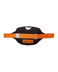 Heron Preston Orange And Black Padded Style Fanny Pack | Lyst