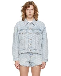 alexander wang cropped denim jacket
