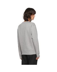 Acne Gray Grey Fairview Face Sweatshirt