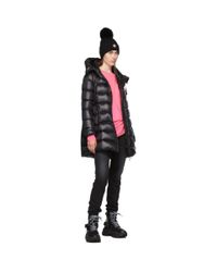 Moncler Black Down Suyen Hooded Coat