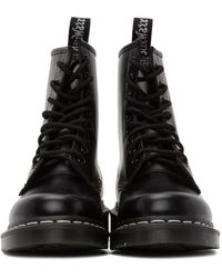 Black 1460 Contrast Stitch Boots 