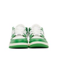 Amiri Leather Green And White Skel Top Low Sneakers for Men | Lyst