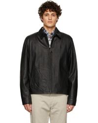 polo and leather jacket