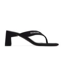 black flip flops with heel