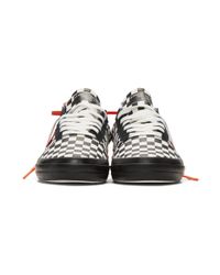 c/o Abloh Suede Vulc Low Checkered Black White for Men - Lyst
