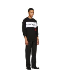 Givenchy Cotton Black And White 4g Vintage Fit Sweatshirt for Men Givenchy Cotton Black And White 4g Vintage Fit Sweatshirt for Men