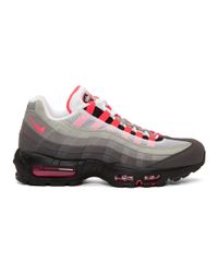 Nike Grey And Pink Air Max 95 Og Sneakers in White | Lyst Canada