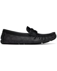 COACH Black ‘C Coin’ Moccasins for men