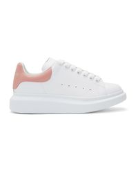 Alexander McQueen Leather White And Pink Oversized Sneakers for Men - Lyst