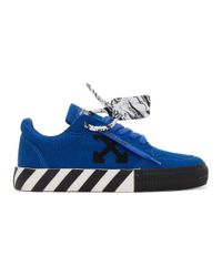Off-White c/o Virgil Abloh Suede Blue And Black Vulcanized Low 