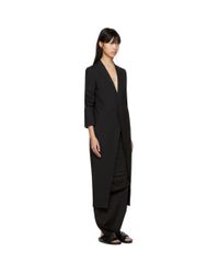 Manteau long Rick Owens en coloris Noir Femme Vêtements Manteaux Imperméables et trench coats 