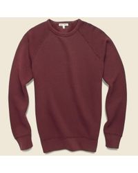 Alex Mill Red French Terry Sweatshirt - Bordeaux for men