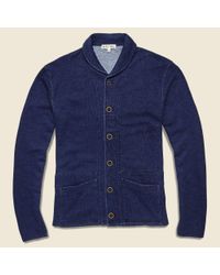 Alex Mill Blue French Terry Shawl Collar Jacket - Indigo for men