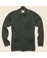 Universal Works Green Knit Work Jacket - Olive for men