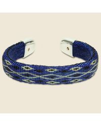 Chamula - Bendable Horsehair Bracelet - Blue/ivory for Men - Lyst