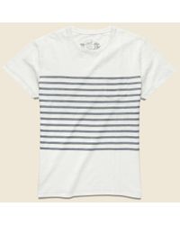 Grayers Admiral Stripe Crew Tee - Bright White for men