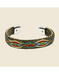 Chamula - Green Bendable Horsehair Bracelet - Brown/teal for Men - Lyst