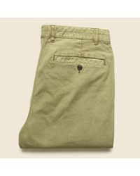 Faherty Brand Natural Comfort Canvas Trouser - Dusty Khaki for men