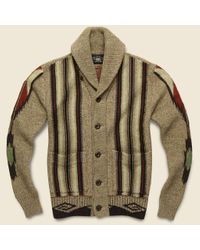 RRL Multicolor Chimayo Shawl Cardigan - Earth for men