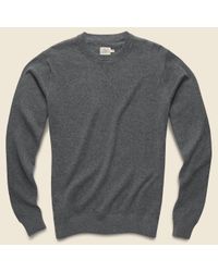 Faherty Brand Gray Sconset Crew Sweater - Ash for men