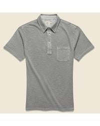 Faherty Brand Gray Garment Dyed Polo Shirt - Ice Grey for men