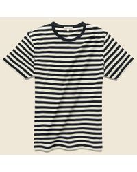 Alex Mill Black Striped Crew Tee - Anthricite/bone for men
