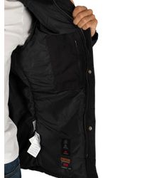 Levi's Cotton Thermore Padded Parka Jacket in Black for Men - Lyst