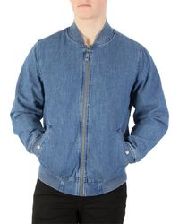 Levi's Cotton Indigo Lyon Bomber Jacket in Blue for Men - Lyst