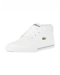 Lacoste Leather Ampthill Trainers in White for Men - Lyst