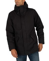 Levi's Cotton Thermore Padded Parka Jacket in Black for Men - Lyst