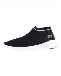 Lacoste Synthetic Black/white Lt Fit Sock 119 2 Sma Trainers for Men - Lyst