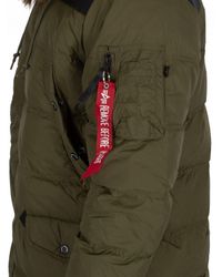 Alpha Industries Fur Dark Green N3-b Puffer Jacket for Men - Lyst