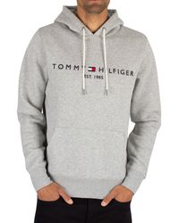 mens grey tommy hilfiger hoodie