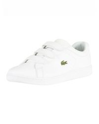 Lacoste White/off White Carnaby Evo Strap 119 3 Sma Leather Trainers for  Men - Lyst