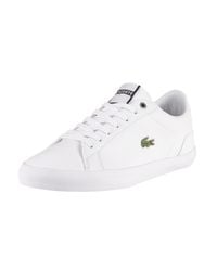 NEW Mens Lacoste Lerond 418 1 Sneaker Black White Leather Shoes AUTHENTIC IN BOX