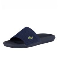 lacoste sliders navy